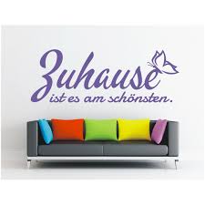Raufaser tapete kann man mit wandtattoos schön gestalten. Spruch Wandtattoo Zuhause Ist Am Schonsten Wandsticker Sticker Wandaufkleber 2