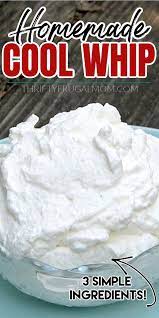 Homemade Cool Whip Or Real Whipped Cream Recipe Homemade Cool Whip Cool Whip Desserts Homemade Whipped Cream Recipe