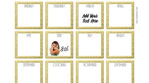 Free Birthday Calendar Printable Customizable Many