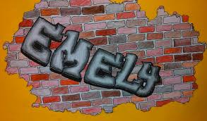 Draw a brick wall in. Pencil Graffiti Brick Wall Drawing