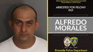 SUSPECTED DRUNK DRIVER ARRESTED AFTER CRASHING INTO FAMILY AND OFFICERS  Last night around 8:00 p.m., two Riverside Police Officers were responding  to a call when their patrol car was struck by another