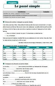 Ecris les terminaisons au passé simple des verbes : Evaluation Passe Simple Cm1 Cm2 Fee Des Ecoles Passe Simple Conjugaison Passe Simple Passe Simple Francais