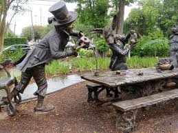 Alice in wonderland sculpture creator. Evelyn S Park In Bellaire Tx Alice In Wonderland Tea Party Sculpture Wanderwisdom