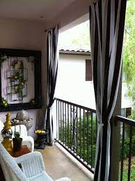 Then, start decorating your way to a natural retreat. If You Want Privacy Add Outdoor Curtains Apartment Patio Decor Apartment Balcony Decorating Small Balcony Decor