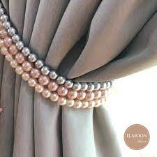 Pink And Grey Pink And Gold Curtain Tie Backs Shabby Chic Etsy Rose Gold Curtains Pink And Gold Curtains Rose Gold Bedroom
