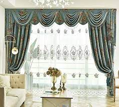 Amazon Com Queen S House Luxury Drapes And Curtains For Living Room Gold Valances Drapes For Bedroom 52 Living Room Drapes Insulated Drapes Insulated Curtains