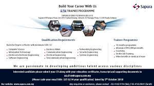 We also involve in air trafics equipments/systems maintenance. Sapura Secured Technologies Sst Interested Candidate Please Submit Your Resume With Your Education Certificates Transcript And Supporting Document To Sst Sl1m Sapura Com My Latest By 5 October 2018 Email Title Sst Sl1m