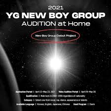October 8, 2021 at 7:45 pm. Yg Entertainment Announces Global Auditions For New Boy Group Soompi