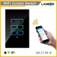 Lanbon Smart Home Automation Wifi Smart Switch Remote Wireless Curtain Switch Alexa Echo Google Home Iot Switches Wifi Dimmer Switch Smart Switches App Remote