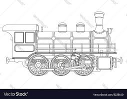 Steam Locomotive Vector Image On Vectorstock Steam Locomotive Locomotive Vector