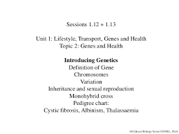As Edexcel Biology Session 1 12 1 13 Introducing Genetics