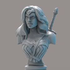Download Free 3d Printing Designs Wonderwoman Bust Cults Prints Wonder Woman 3d Model