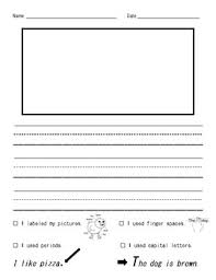 Next, a page that has a line for the name. Kindergarten First Grade Writing Paper With Checklist By Maverickb