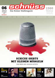 Schnüss 2014/06 by Schnüss - Das Bonner Stadtmagazin - Issuu