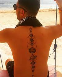 Solar System Tattoo On Spine Done By Tika Lines Bali Ink Indonesia Ifindviral Com