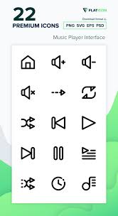 22 Premium Vector Icons Of Music Player Interface Designed By Iconkanan Icon Vector Icons Interface