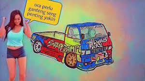 Vintage pick up truck usa flag circle retro. Menggambar Mobil Pick Up L300 Yang Lagi Hits Youtube