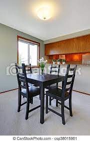 They demonstrate that your family is close because you eat together. House Interior Simple Black Dining Table Set In Small Dining Room With View Of The Kitchen House Interior Simple Black Canstock
