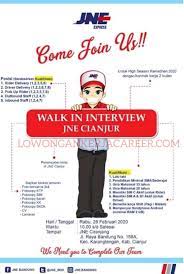 Untuk anda yang senang dengan pekerjaan lapangan, kemudian memiliki latar belakang pendidikan minimal. Lowongan Kerja Jne Express 2020 Area Cianjur Lowongankerjacareer Com