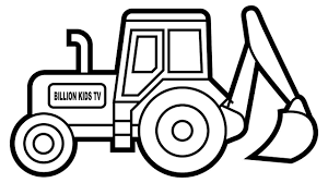 A large digger moving soil on a sunny day … Excavator Coloring Pages Coloring Home