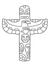 Free Printable Totem Pole Coloring Pages For Kids Native American Totem Native American Totem Poles Totem Pole