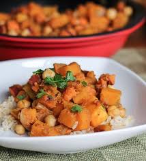 Moroccan Butternut Squash And Sweet Potato Tagine Vegan Vegetarian Gluten Butternut Squash Salad Recipes Butternut Squash Sweet Sweet Potato Squash Recipe