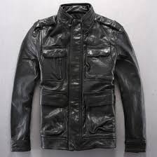 Us 256 0 20 Off Classic Alpha M65 Leather Jacket Men Italy Import Tanned Sheepskin Slim Fit Genuine Leather Jackets And Coats Men Green Black In