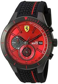 Ferrari Men S Quartz Stainless Steel And Silicone Watch Color Black Model 830343 Review Watches For Men Ferrari Watch Luxury Watches For Men