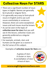 Collective Noun For Stars Collective Nouns List In English Collective Noun For Stars There Are A Significant Number Collective Nouns Nouns Nouns And Pronouns