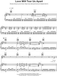 Joy Division Love Will Tear Us Apart Sheet Music In D Major Transposable Download Print Sku Mn0077786