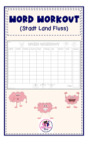 Word Workout Stadt Land Fluss Unterrichtsmaterial In Den Fachern Englisch Fachubergreifendes In 2020 Stadt Land Fluss Unterrichtsmaterial Grundschule