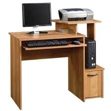 Sauder Beginnings Collection 39 In Computer Desk In Highland Oak 414163 The Home Depot Home Office Computer Desk Office Computer Desk Computer Desk