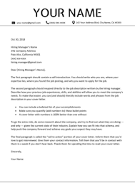 Cover Letter Templates For Your Resume Free Download