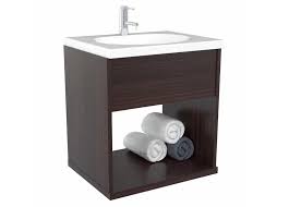 This petite vanity cabinet is 24 3/4″ wide and only 10.5″ deep, perfect for a bathroom where floor space is at a premium. Small Bathroom Vanities That Take Back Your Space