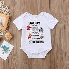 Hot Newborn Baby Boys Girls Avengers Superhero Romper Pants Outfits Set Clothes Fashion Clothing Shoes Acces Daddy Onesies Baby Girl Pants Baby Boy Outfits