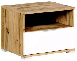 Achetez en toute sécurité et au meilleur prix sur ebay, la livraison est rapide. Modern Bedside Cabinet Unit Side Drawer Table White Gloss Oak Finish 50cm Zele For Sale Online Ebay