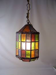 Maybe you would like to learn more about one of these? Vintage Stained Glass Leaded Hanging Light Lamp Chandelier Shade Rainbow Colorful Lighting Mid Century Retro Modern Decorative Home Decor Stained Glass Light Stained Glass Lamps Hanging Light Lamp
