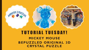 This 3d puzzle has a difficulty level of 1. Mickey Mouse 3d Crystal Puzzle By Bepuzzled Tutorial Youtube