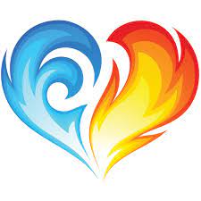Fire And Ice Heart Ice Heart Fire And Ice Heart Drawing