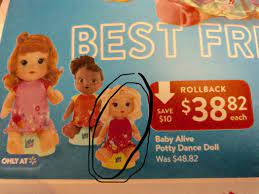 Walmart Only Baby Alive Potty Dance Doll 39 Baby Alive Good Good Father Dolls