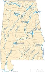 Smith lake water level history. Map Of Alabama Lakes Streams And Rivers