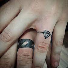 35 Romantic Wedding Ring Finger Tattoo Designs And Ideas Ring Tattoo Designs Wedding Ring Finger Tattoos Wedding Band Tattoo