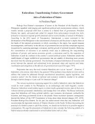 What is a position paper? Position Paper On Federalism In The Philippines Studocu
