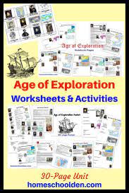 Age Of Exploration Worksheets Notebook Pages Cards And Activities About The Famous Explorers Of The 1500s Homeschool Homeschool History Explorers Activities