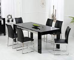 Inspiration Black Glass Dining Table Dining Table Chairs Black Round Dining Table