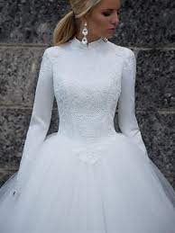 Designer High Neck Long Sleeve Winter Ball Gown Lace Tulle Etsy Ball Gowns Wedding Ball Gown Wedding Dress Winter Wedding Dress