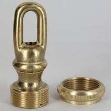 Lamp Parts Lighting Parts Chandelier Parts 1 2ips Heavy Duty Brass Screw Collar Long Loop With Ring Unfinished Brass Lo297 Lamp Parts Brass Material Brass
