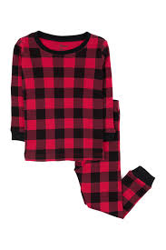 Leveret Check Print Cotton Pajama Set Toddler Little Boys Big Kids Nordstrom Rack