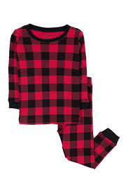 leveret check print cotton pajama set toddler little boys big kids nordstrom rack