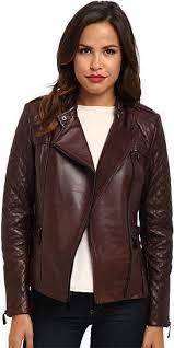 500 Vince Camuto Leather Moto Jacket With Quilted Sleeves G8941 Quilted Sleeves Jackets Leather Moto Jacket